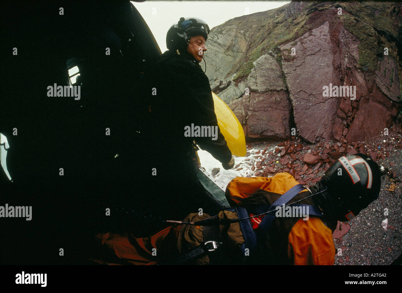 air sea rescue air sea rescue 1987 winch operator onboard sea king helicopter looking out over