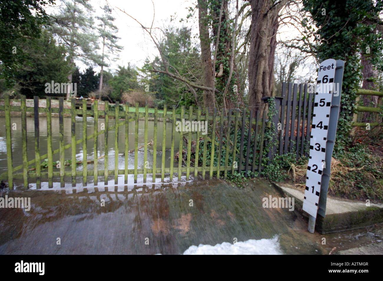 Water Level Marker Stock Photo Alamy