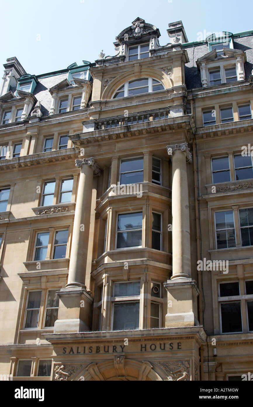 Salisbury House classical sandstone office building on Finsbury Circus City of London EC2