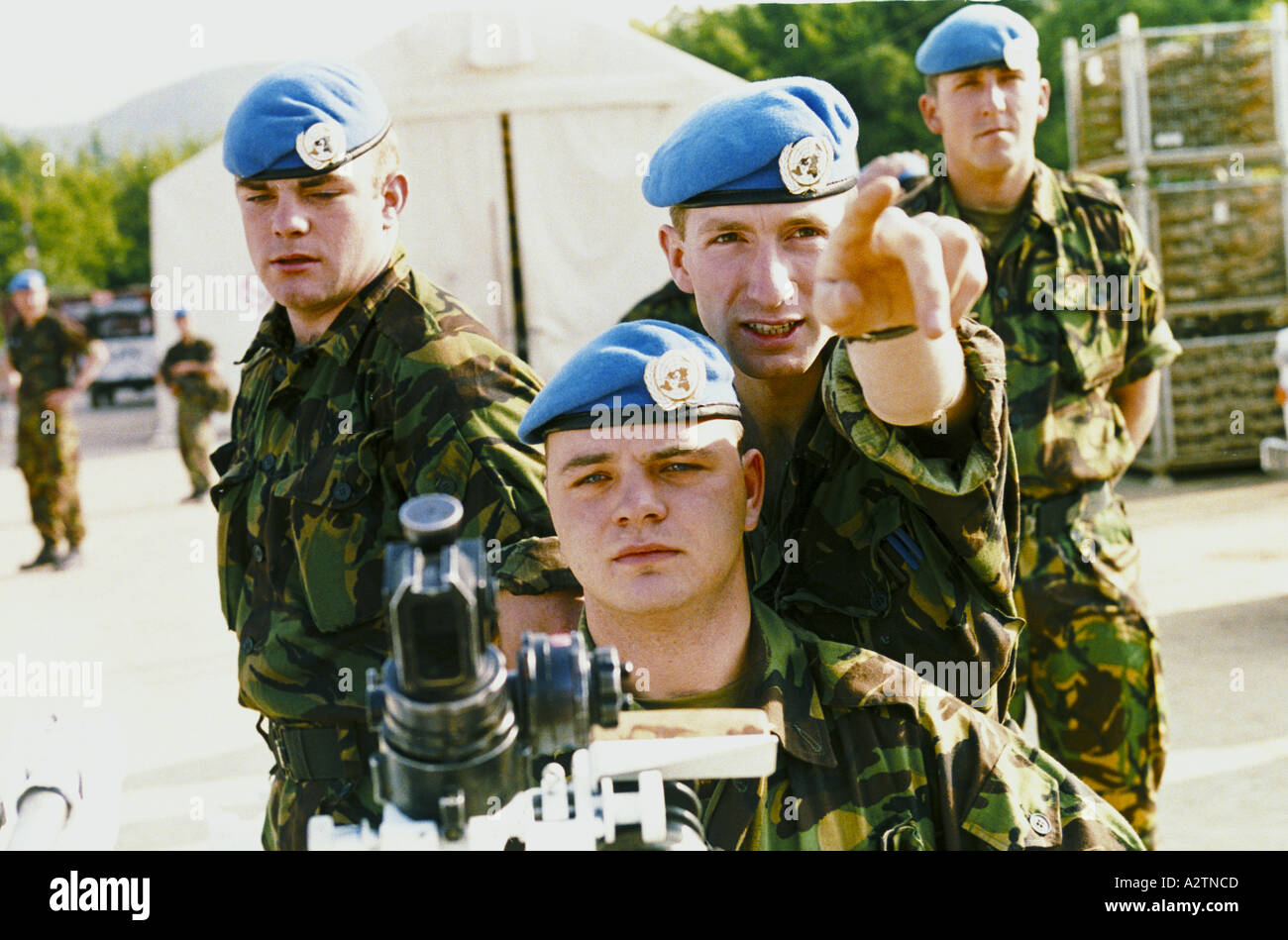central bosnia june 1995 british soldiers Stock Photo