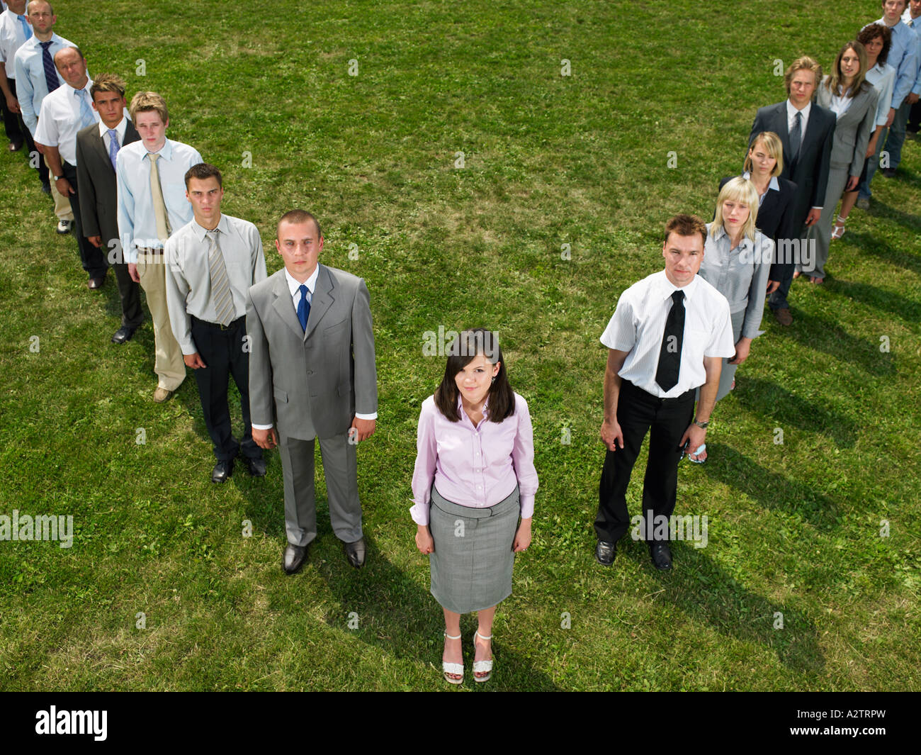 Businesspeople in a row Stock Photo