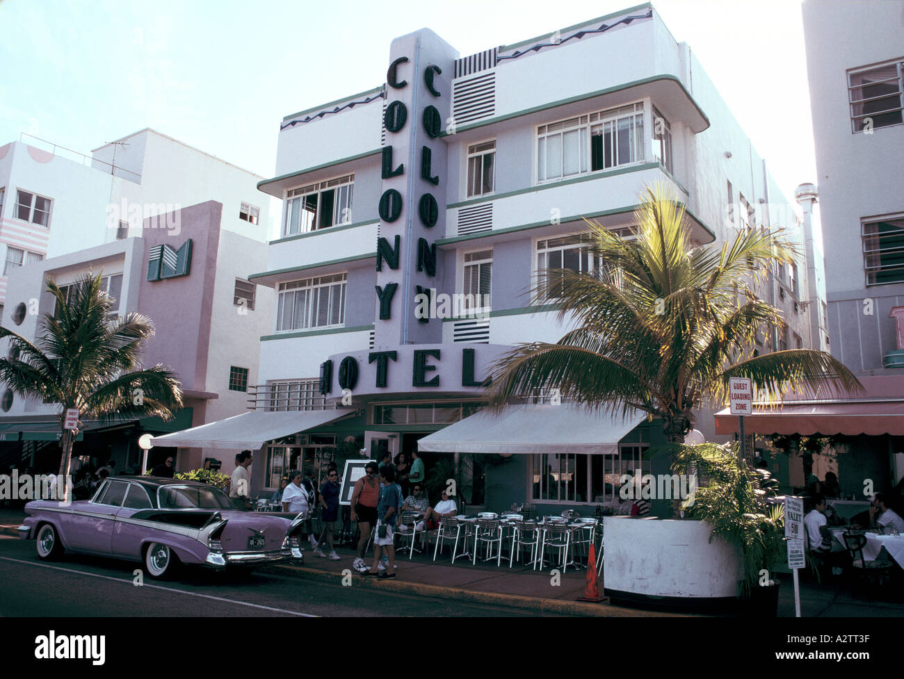 miami florida usa 1992 miami beach ocean drive Stock Photo: 3459134 - Alamy