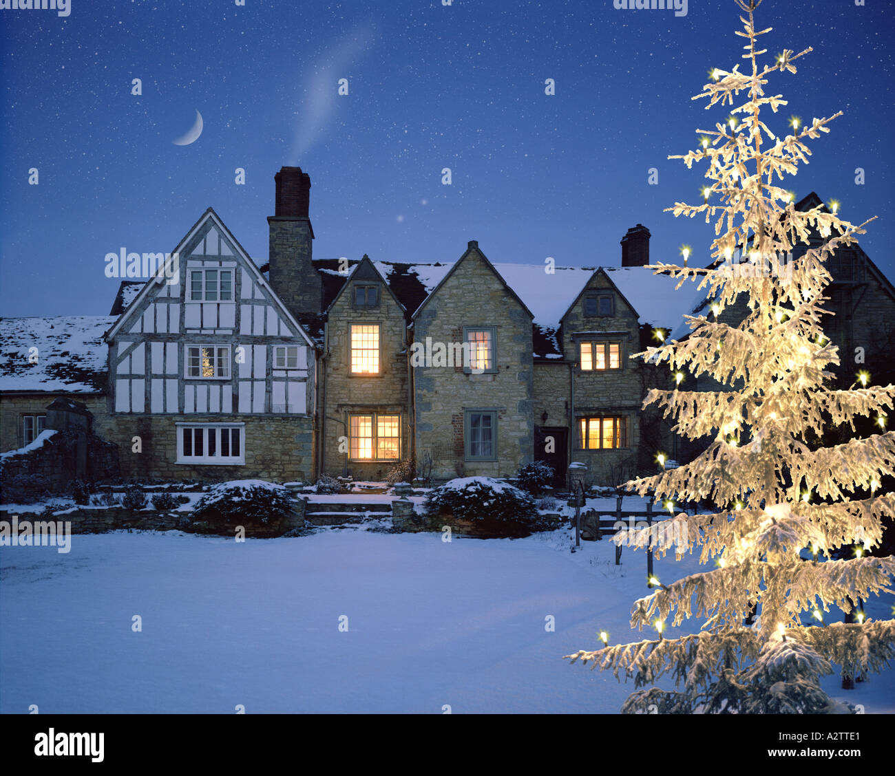 GB WORCESTERSHIRE The Manor at Bredons Norton near Tewkesbury Stock