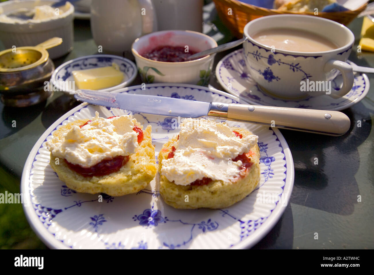 English Cream tea Stock Photo Alamy