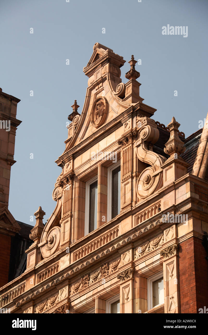 Ornate detail on side facade of house in Mayfair London W1 England