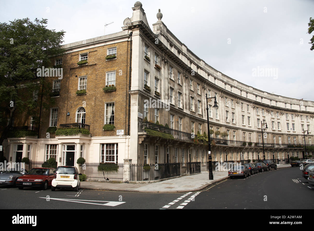 Victorian terraced houses and buildings in Wilton Crescent Belgravia