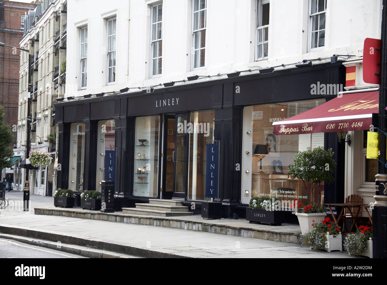 Linley shop on Pimlico Road in Belgravia London SW1 England Stock Photo
