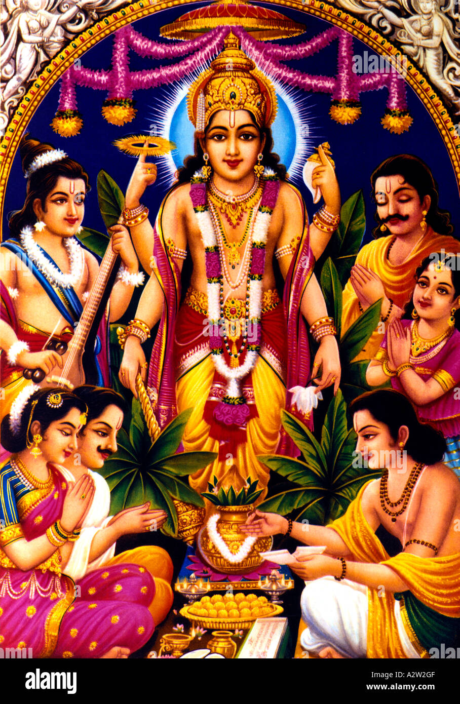 Vishnu Hindu God Stock Photo - Alamy
