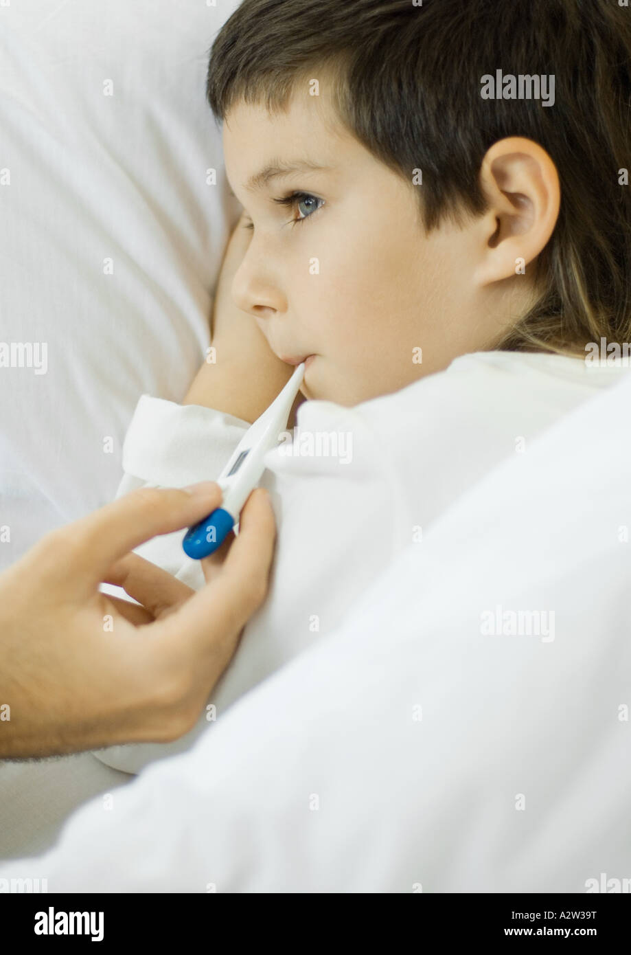 Children having temperature taken hires stock photography and images