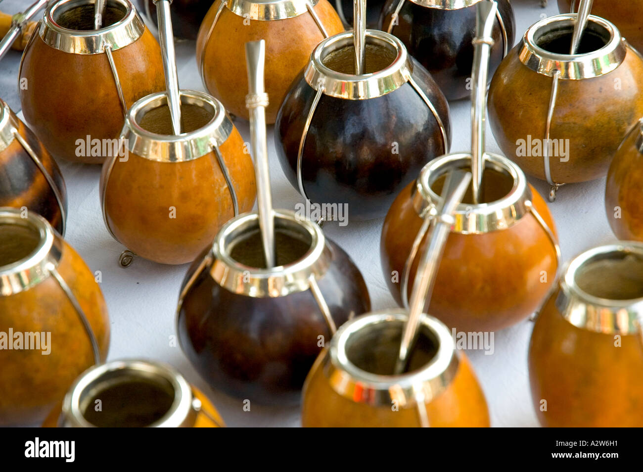 Mate Gourds Argentina Stock Photo