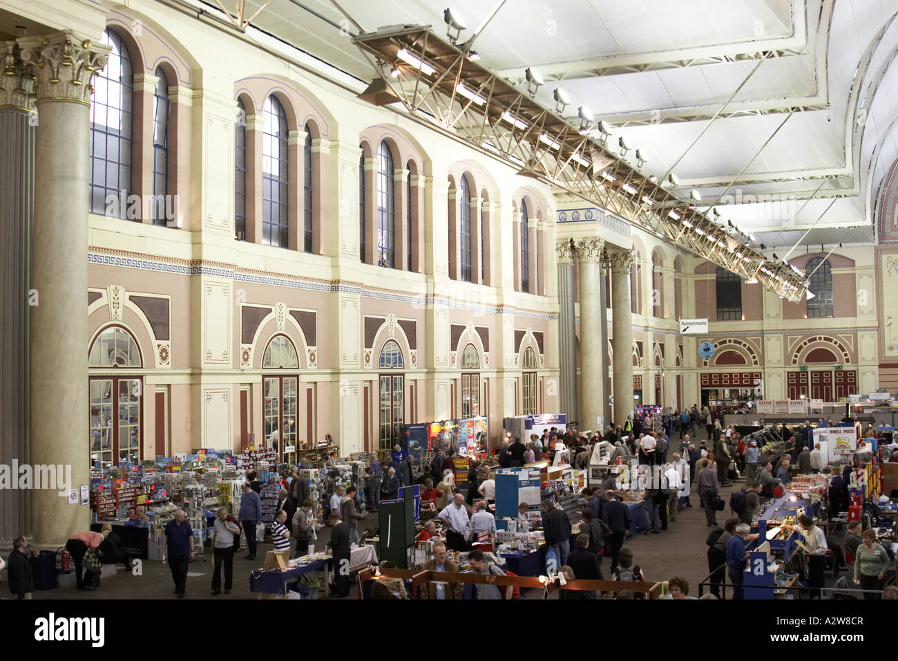 People at model railway exhibition in Alexandra Palace Muswell Hill London N10 England Stock Photo