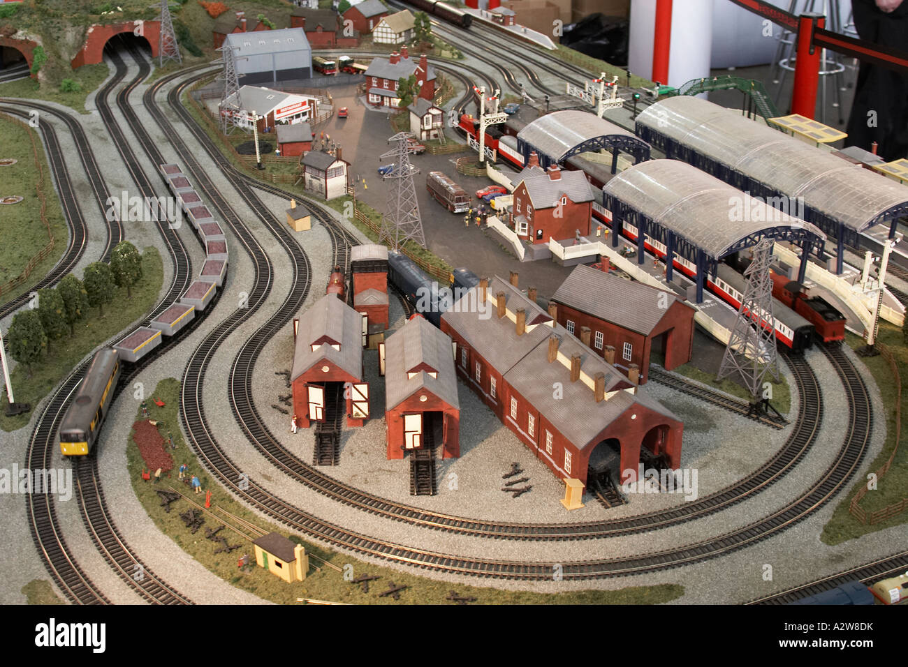 Model railway in exhibition at Alexandra Palace Muswell Hill London N10