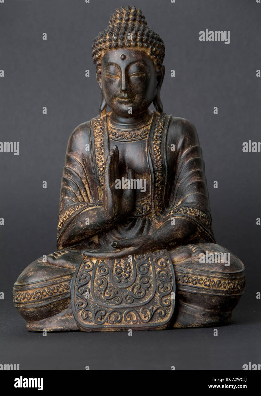 sitting Buddha Statue Mudra Stock Photo