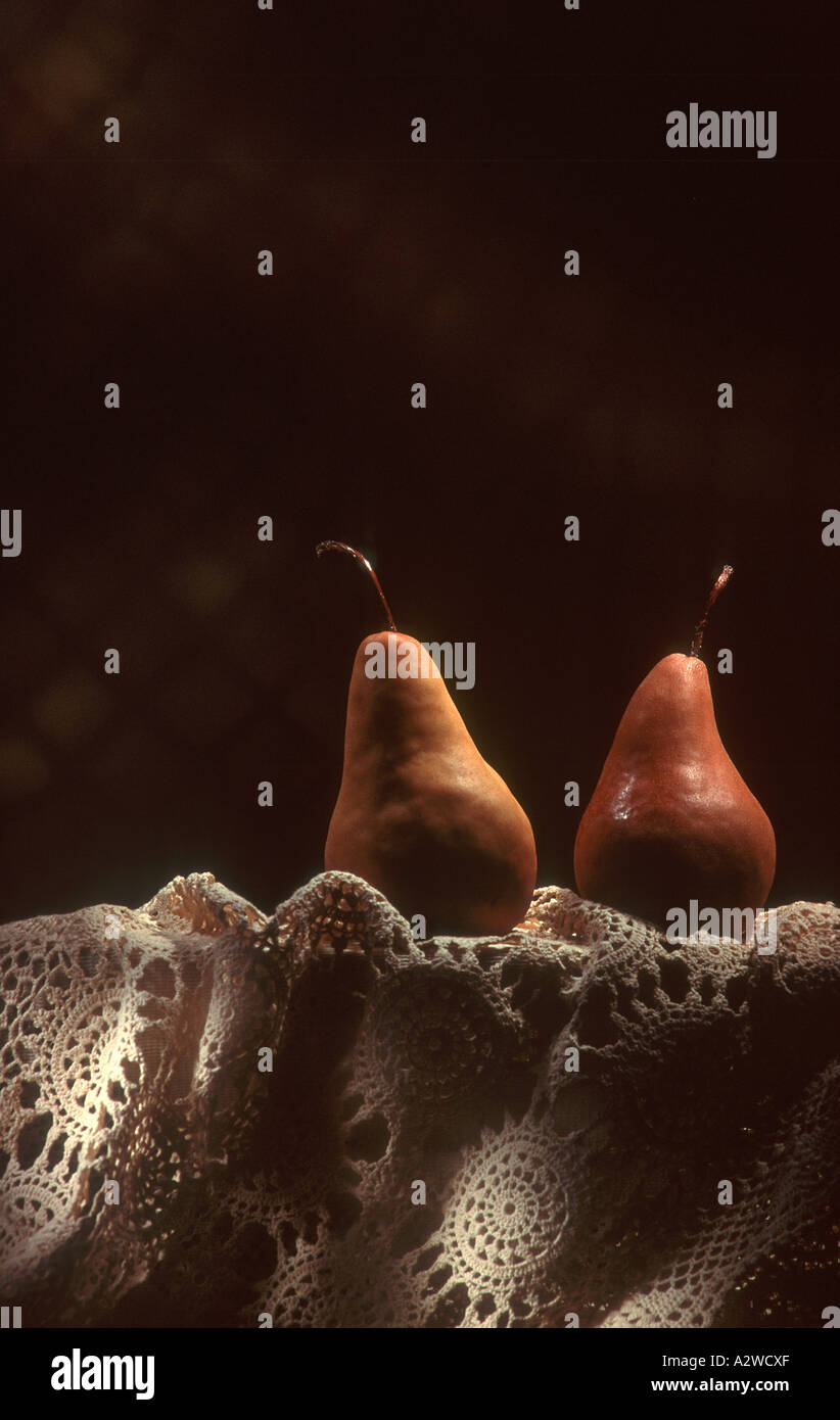 Still life of two pears Stock Photo