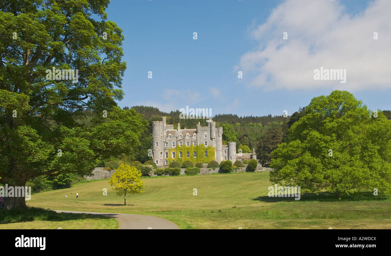 Northern Ireland County Down Castlewellan Forest Park castle Stock Photo