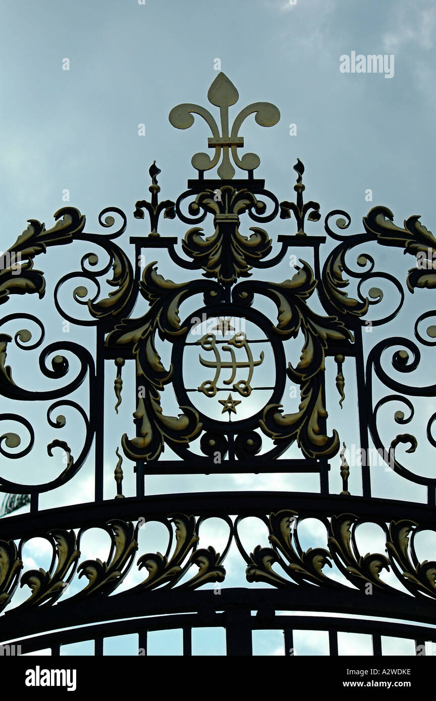 The entrance gates to the Shrine and gardens of Bahaullah Acre Israel ...