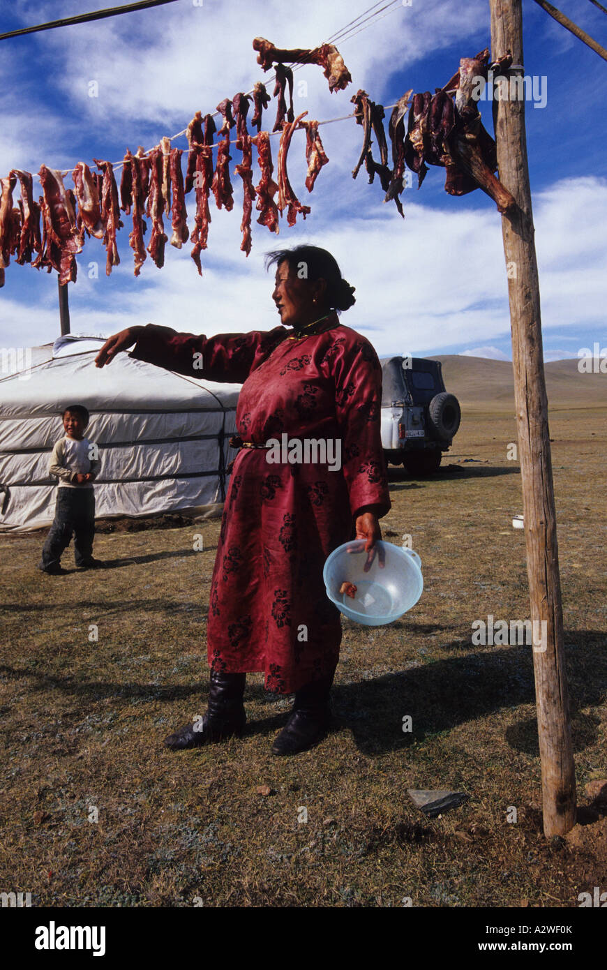 Woman Drying Meat High Resolution Stock Photography and Images - Alamy