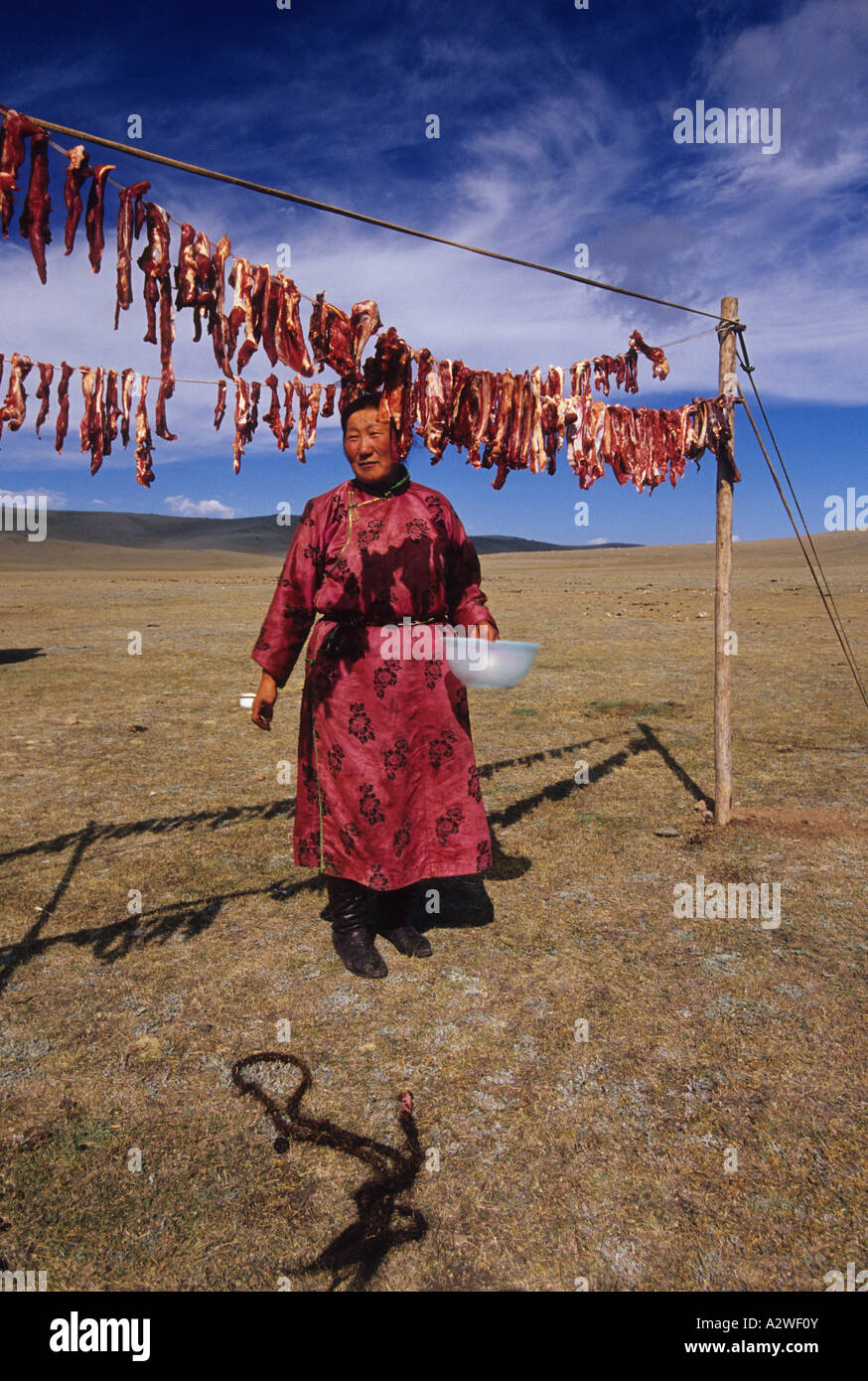 Woman drying meat hi-res stock photography and images - Alamy