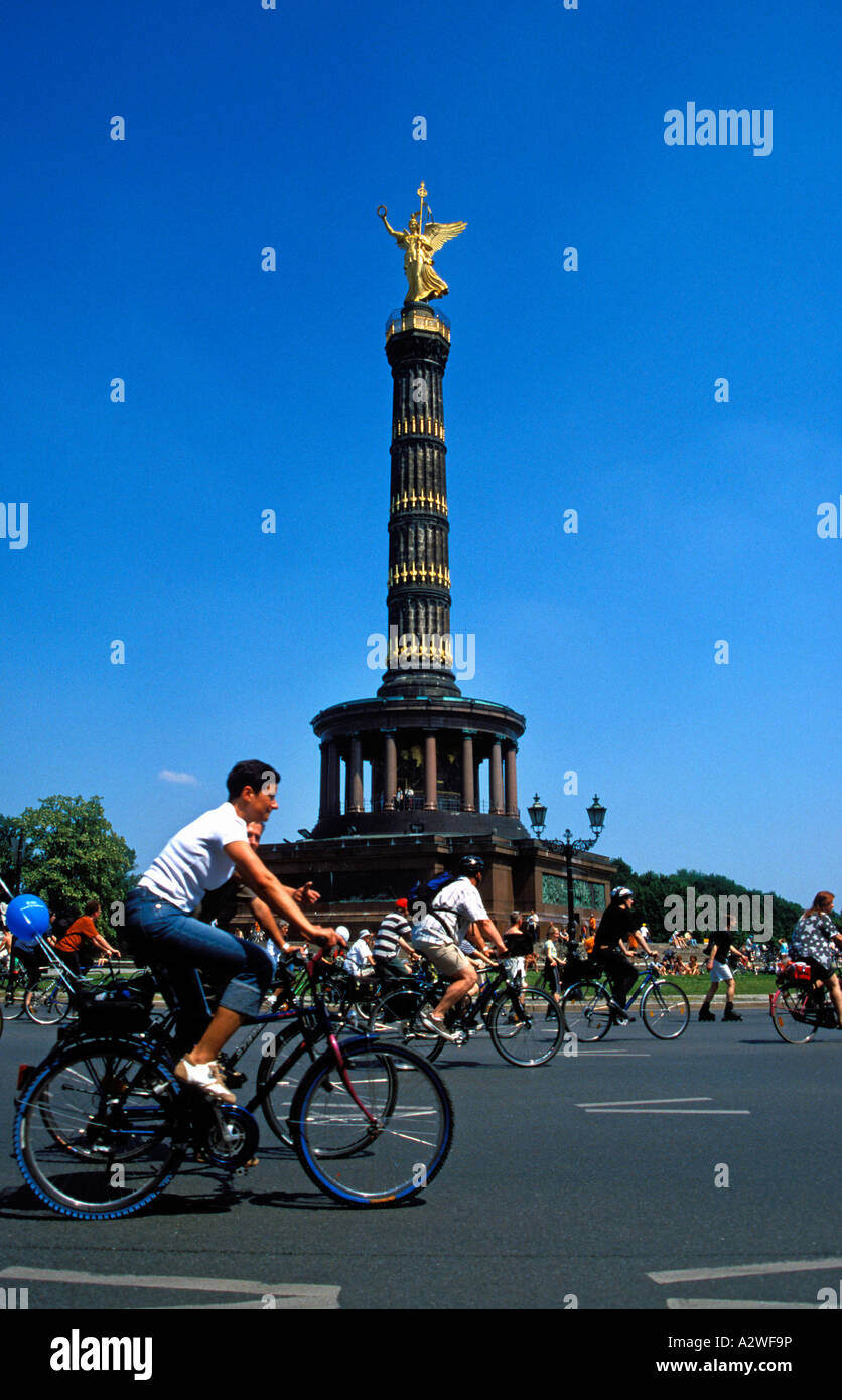 Germany Berlin the annual bicycle demonstration Stock Photo