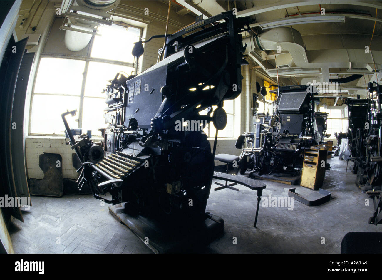 old printing presses at the times newspaper Stock Photo Alamy