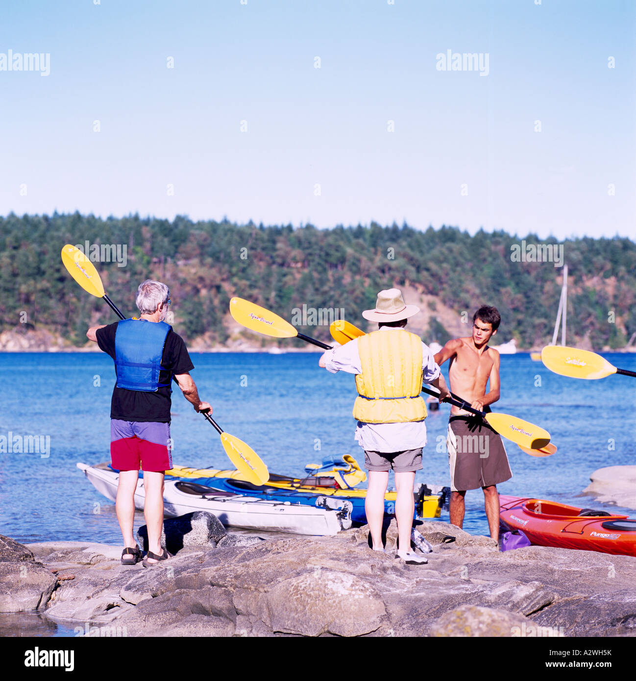 Kayaking Lesson at Tribune Bay Provincial Park on Hornby Island in Northern Gulf Islands British