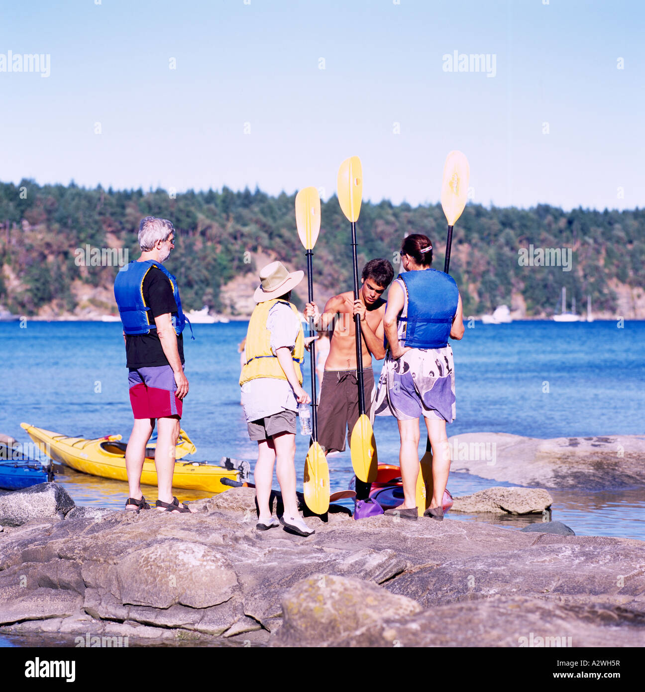 Kayaking Lesson at Tribune Bay Provincial Park on Hornby Island in
