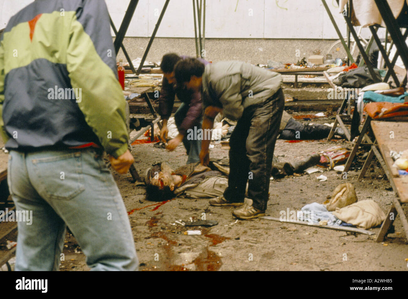 sarajevo masacre at the marketplace feb 5th 1994 Stock Photo