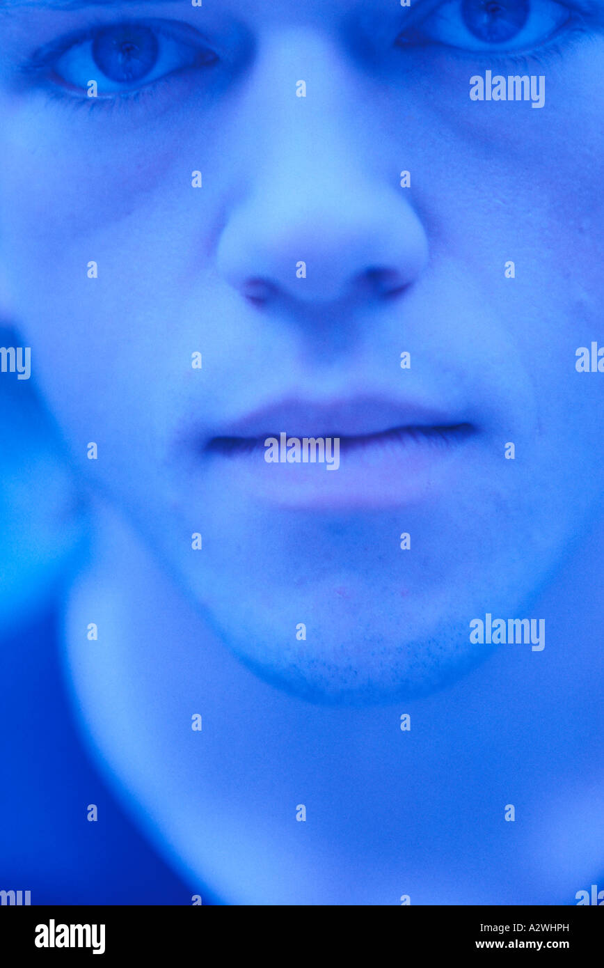 Close up young man face hi-res stock photography and images - Alamy