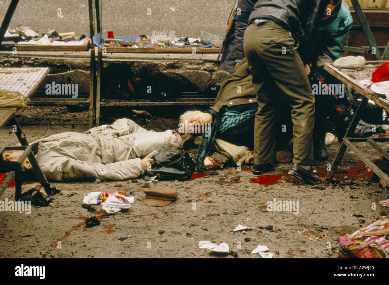 sarajevo market massacre central bosnia 5th February 1994 Stock Photo