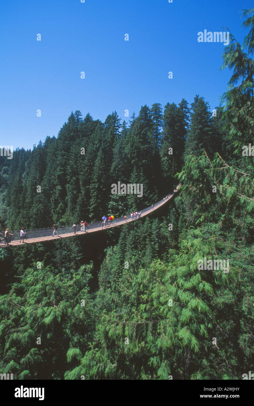 The Capilano Suspension Bridge in North Vancouver British Columbia Canada Stock Photo Alamy