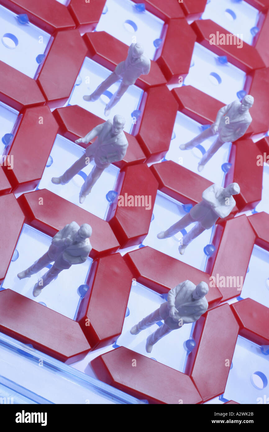 Miniature Figures On Game Board Stock Photo Alamy
