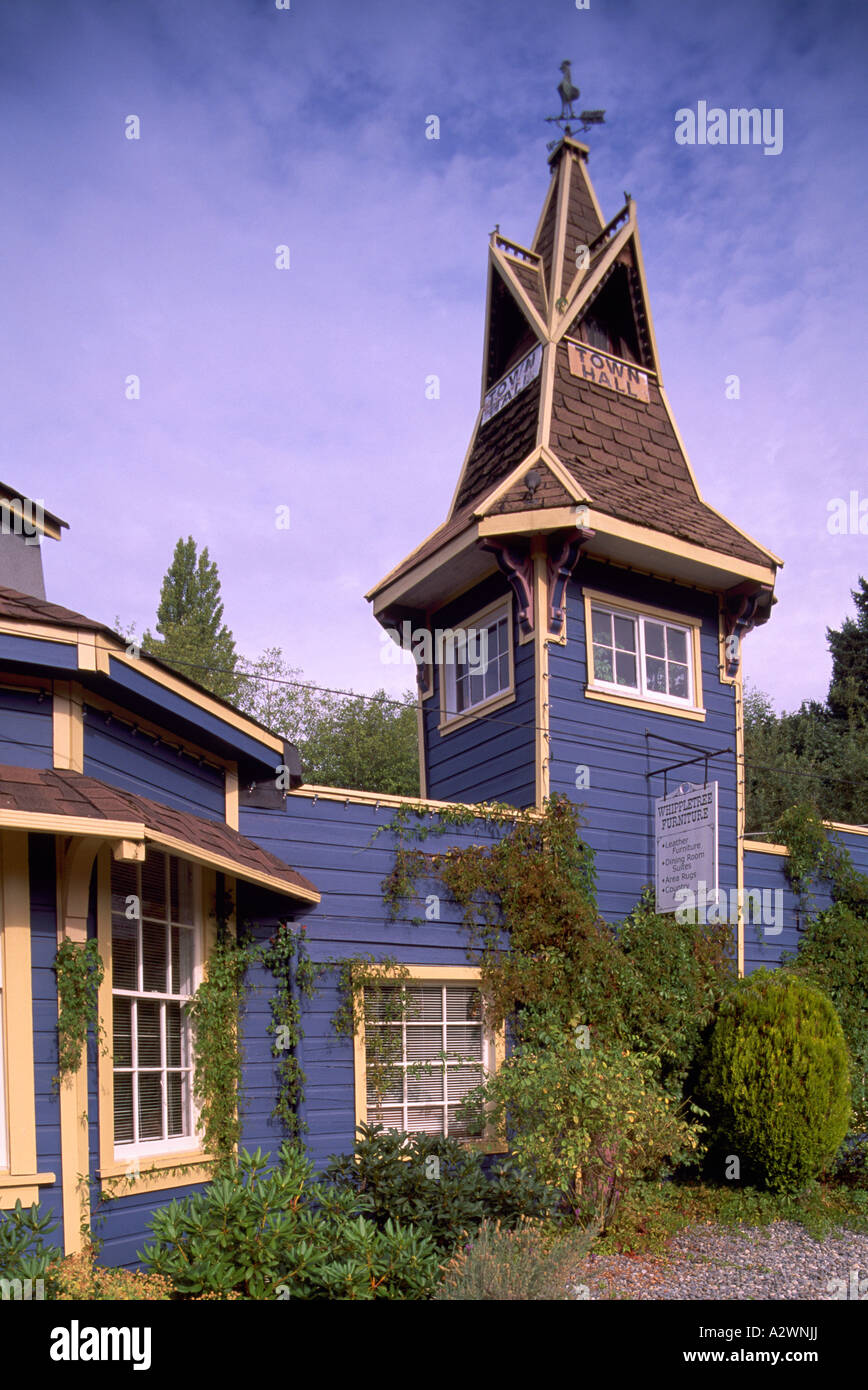 Whippletree Junction, near Duncan, BC, Vancouver Island, British Columbia, Canada - Recreated Turn of the Century Village Stock Photo