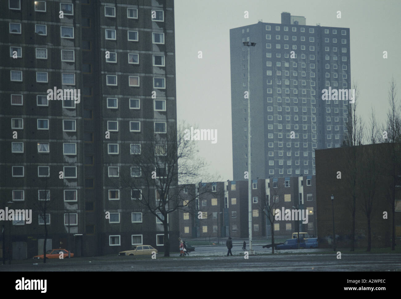 high rise flats salford Stock Photo Alamy