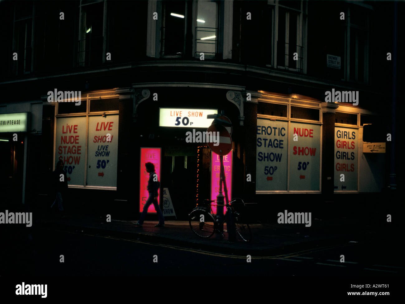 peep show in soho 1985 Stock Photo