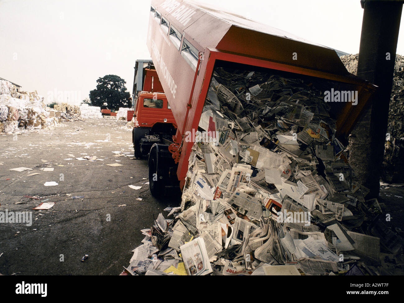 paper recycling plant in london Stock Photo Alamy