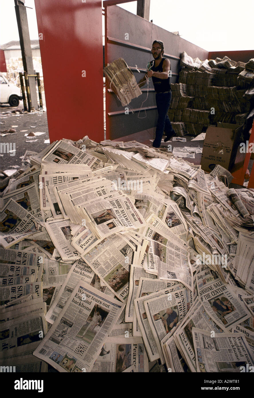 paper recycling plant in london Stock Photo Alamy