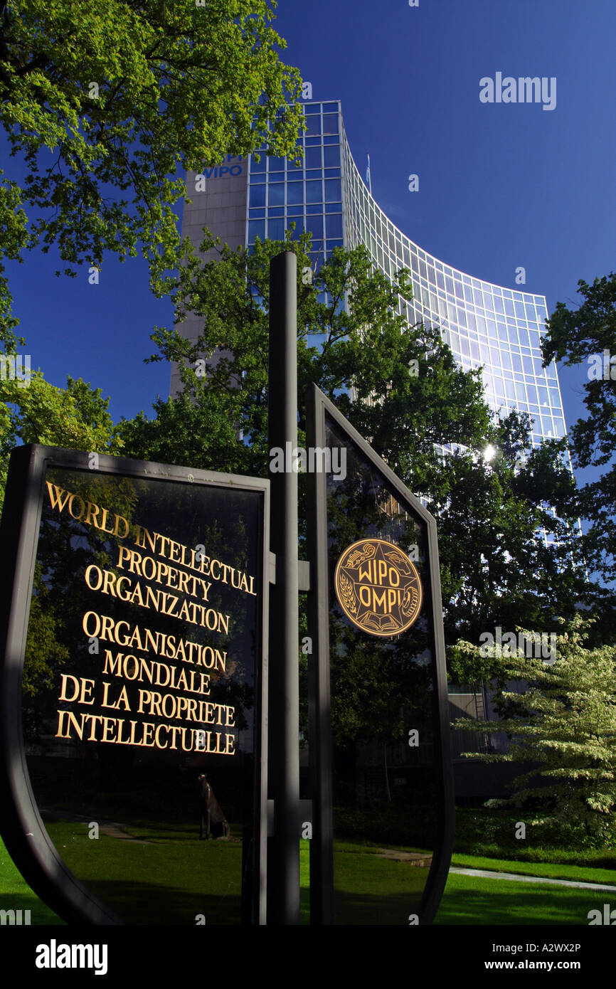 World Intellectual Property Organization Headquarters in Geneva, Switzerland Stock Photo