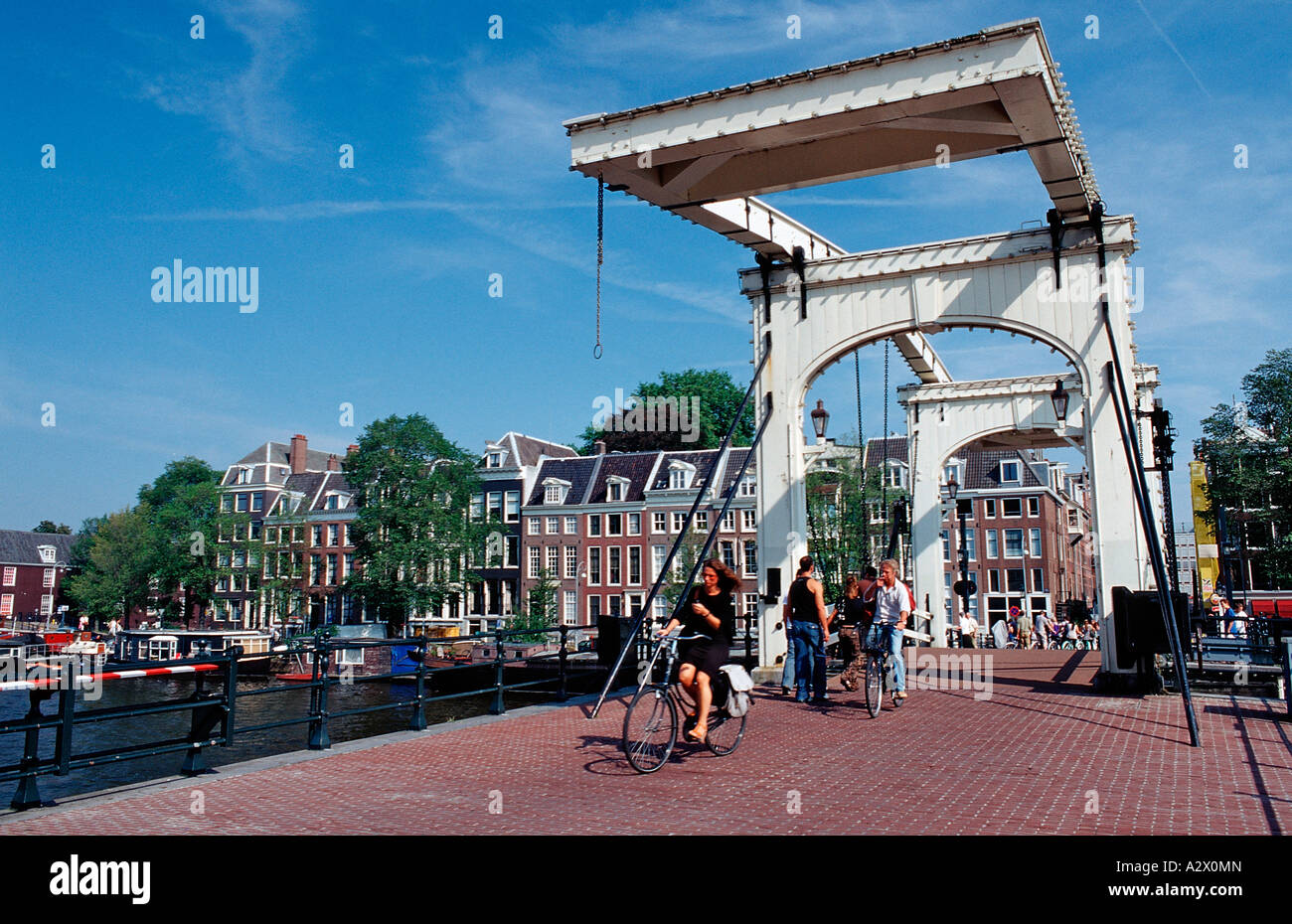 Skinny Bridge The Netherlands Holland Amsterdam Stock Photo