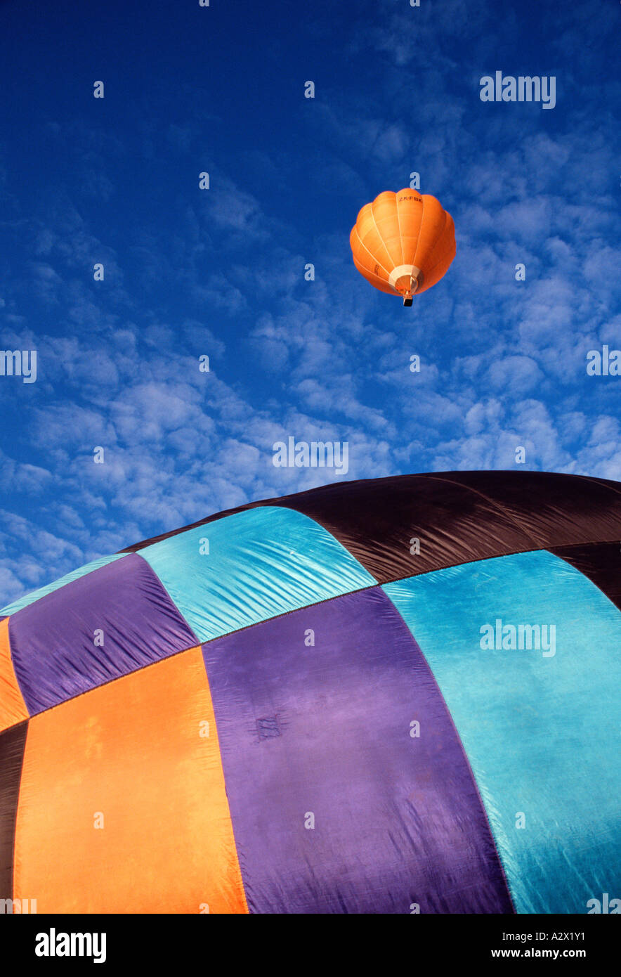 Hot air balloons in flight. Stock Photo