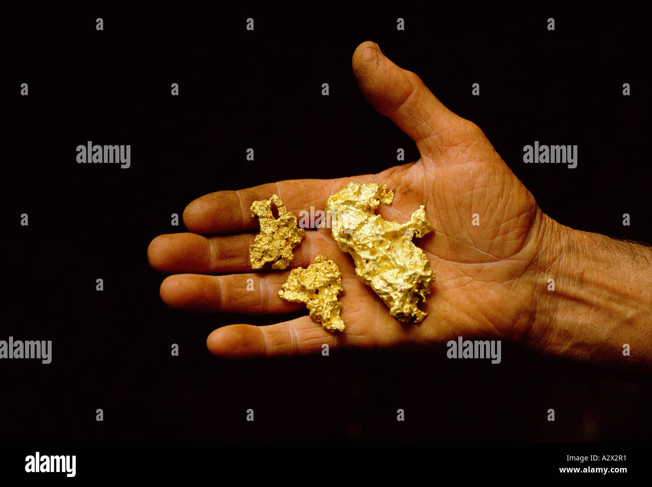 Miner gold hand hi-res stock photography and images - Alamy