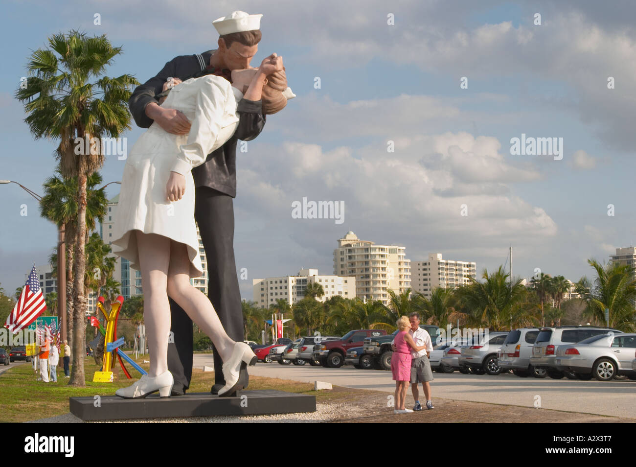 UNCONDITIONAL SURRENDER STATUE BY J SEWARD JOHNSON ON SARASOTA FLORIDA