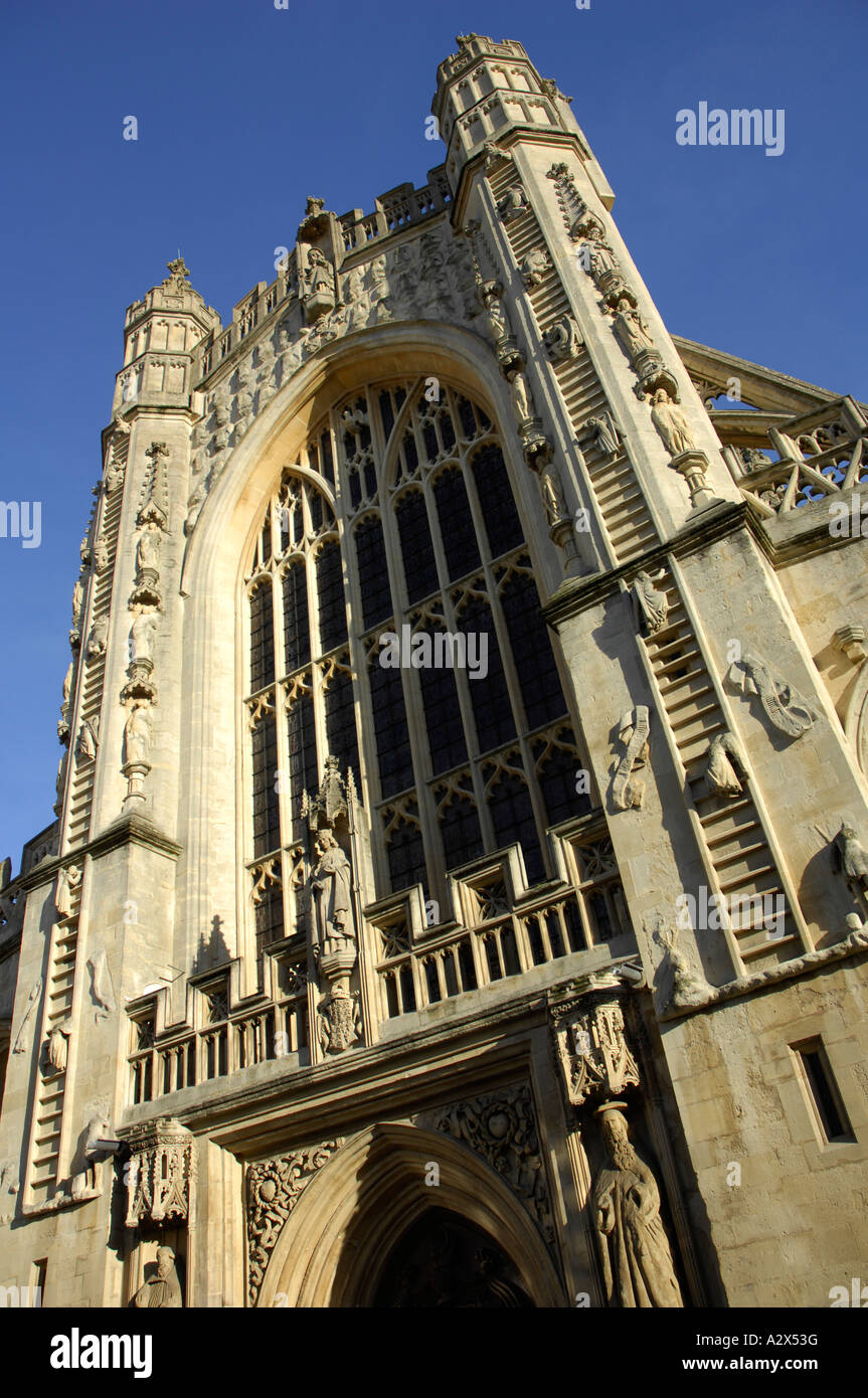 Bath Abbey facade, UK Stock Photo - Alamy