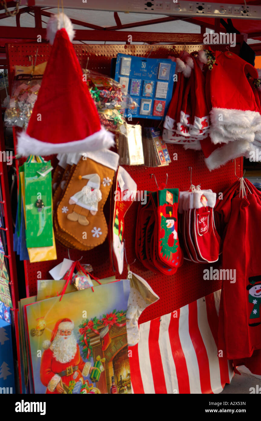 Christmas stall Stock Photo