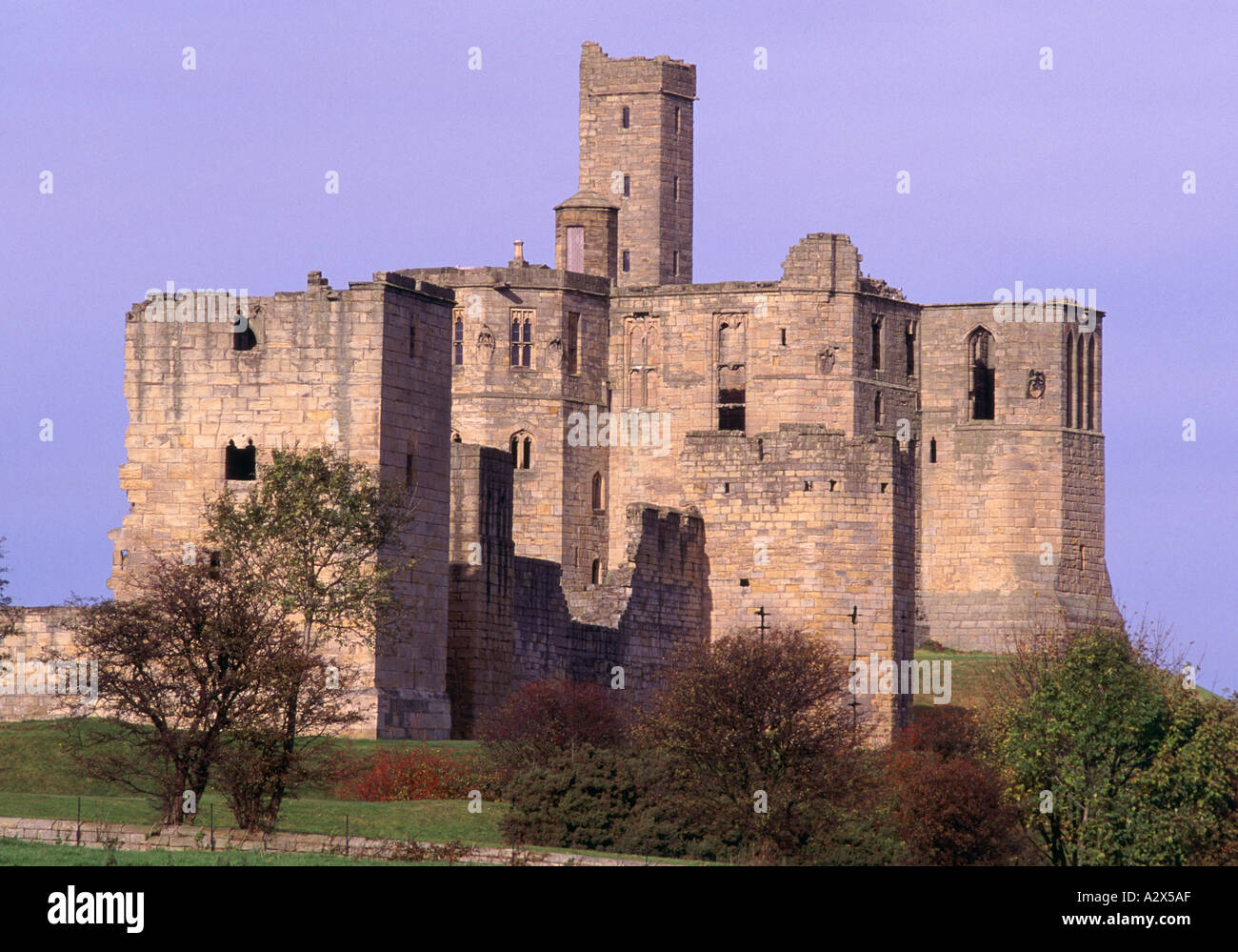 WARKWORTH CASTLE NORTHUMBERLAND ENGLAND UK Stock Photo Alamy