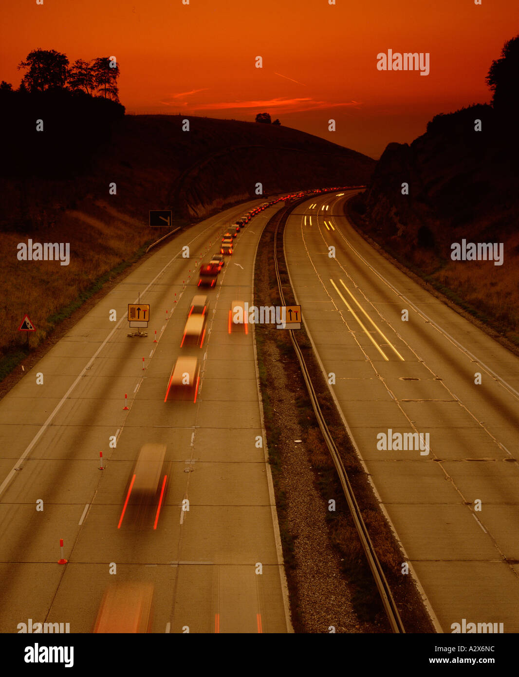 Traffic lights on motorway hi-res stock photography and images - Alamy