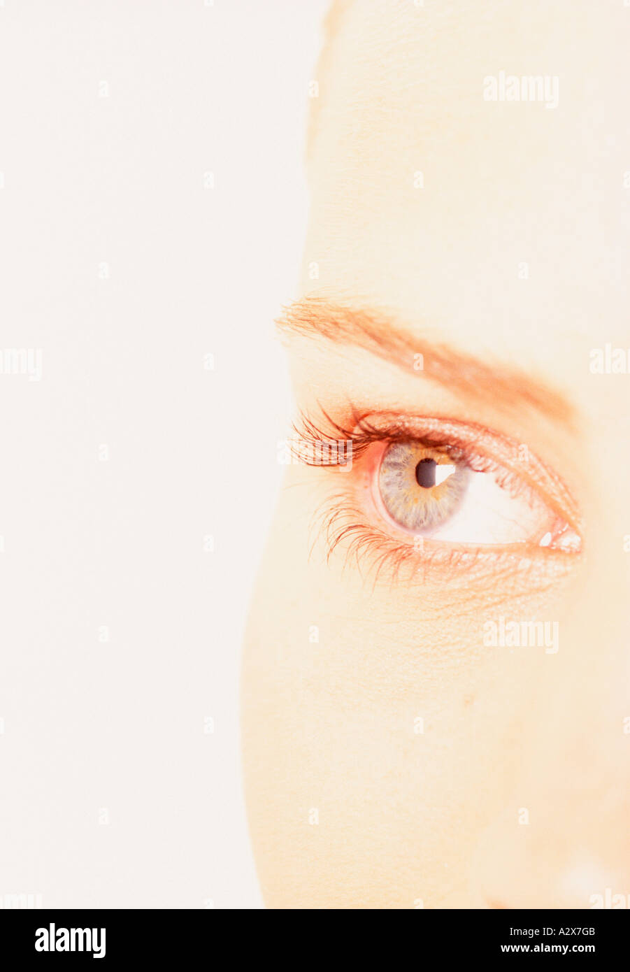 Close-up of young woman's eye. Stock Photo