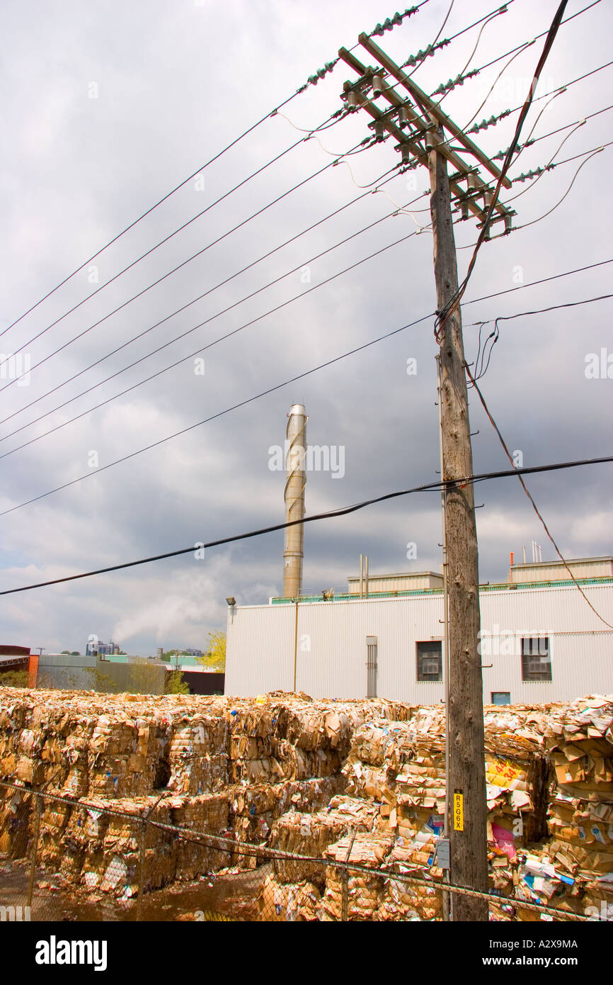 Paper recycling plant, Montreal Quebec Stock Photo Alamy