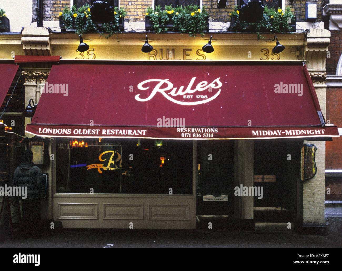 Rules London s Oldest Restaurant Maiden Lane London Stock Photo