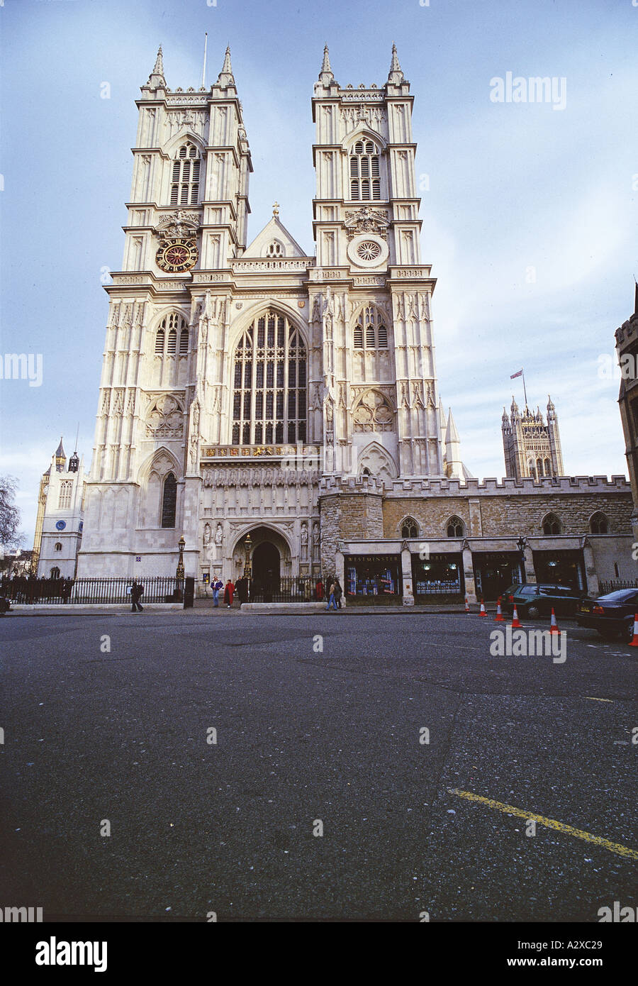 Elevation of Westminster Abbey Stock Photo