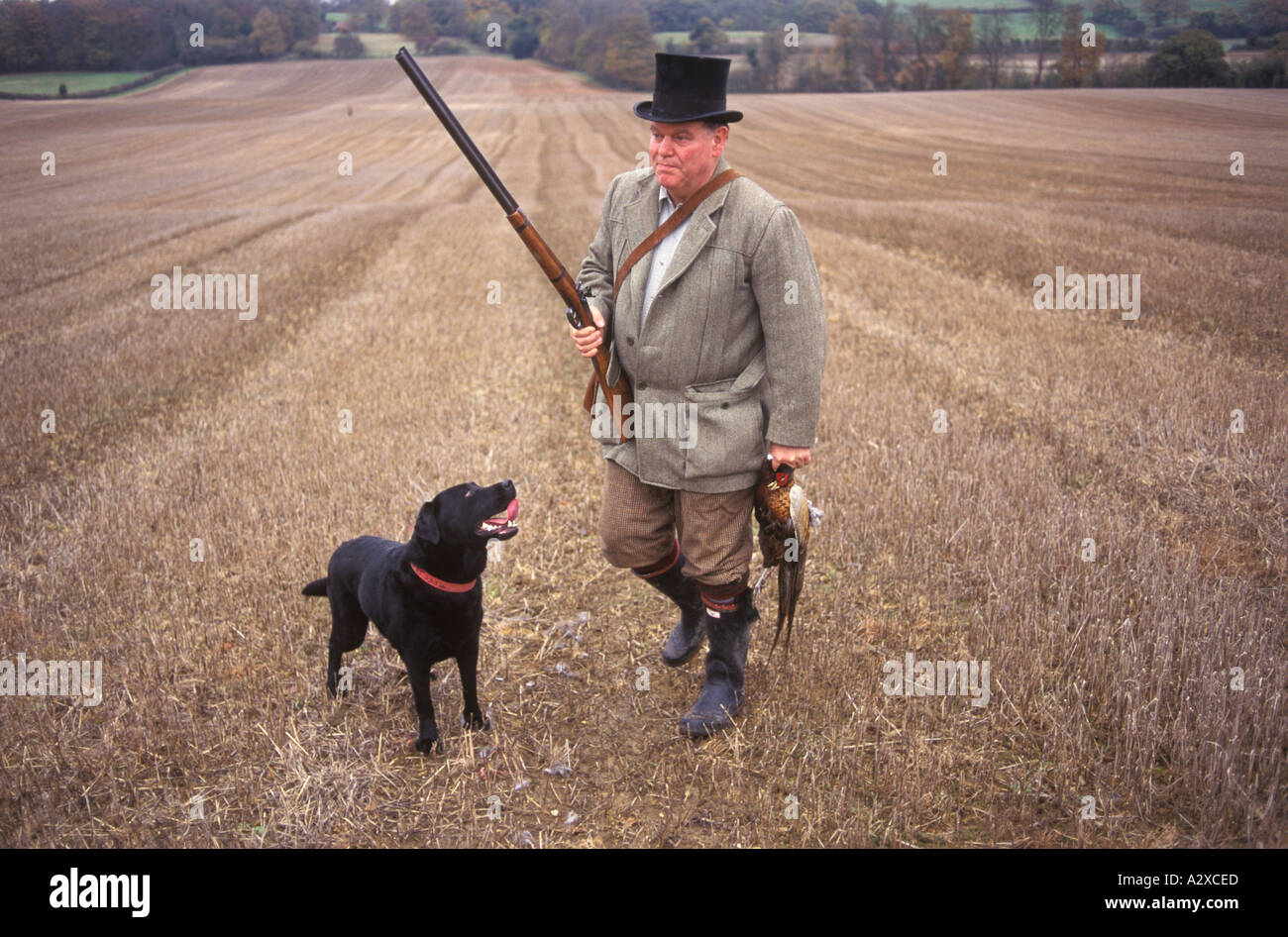 Pheasant shoot private shooting party Wiltshire England. wearing top
